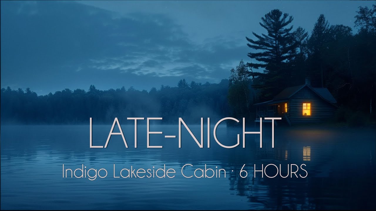 Indigo Lakeside Cabin · 6 HOURS | Quiet Night Ambience Black Screen
