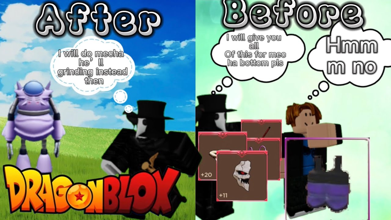 Dragon blox mecha bottom trading journey part 1