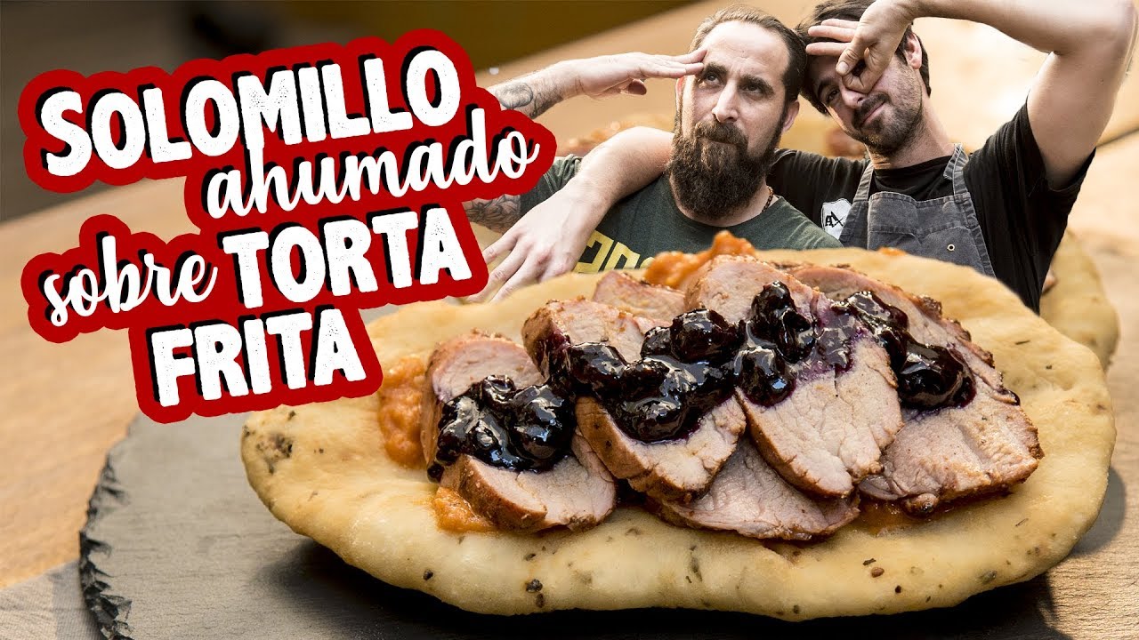 Solomillo sobre Torta Frita con Barbacoa y Mermelada de Arándanos | Cook & Laucha 2x1