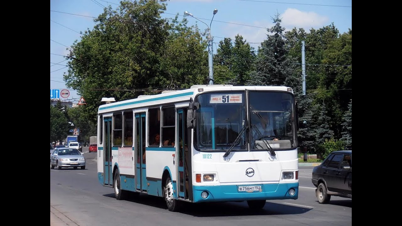 51 автобус ЛиАз Нижний Новгород Маршрут Зкпд-4- Кузнечиха 2 + старый информатор