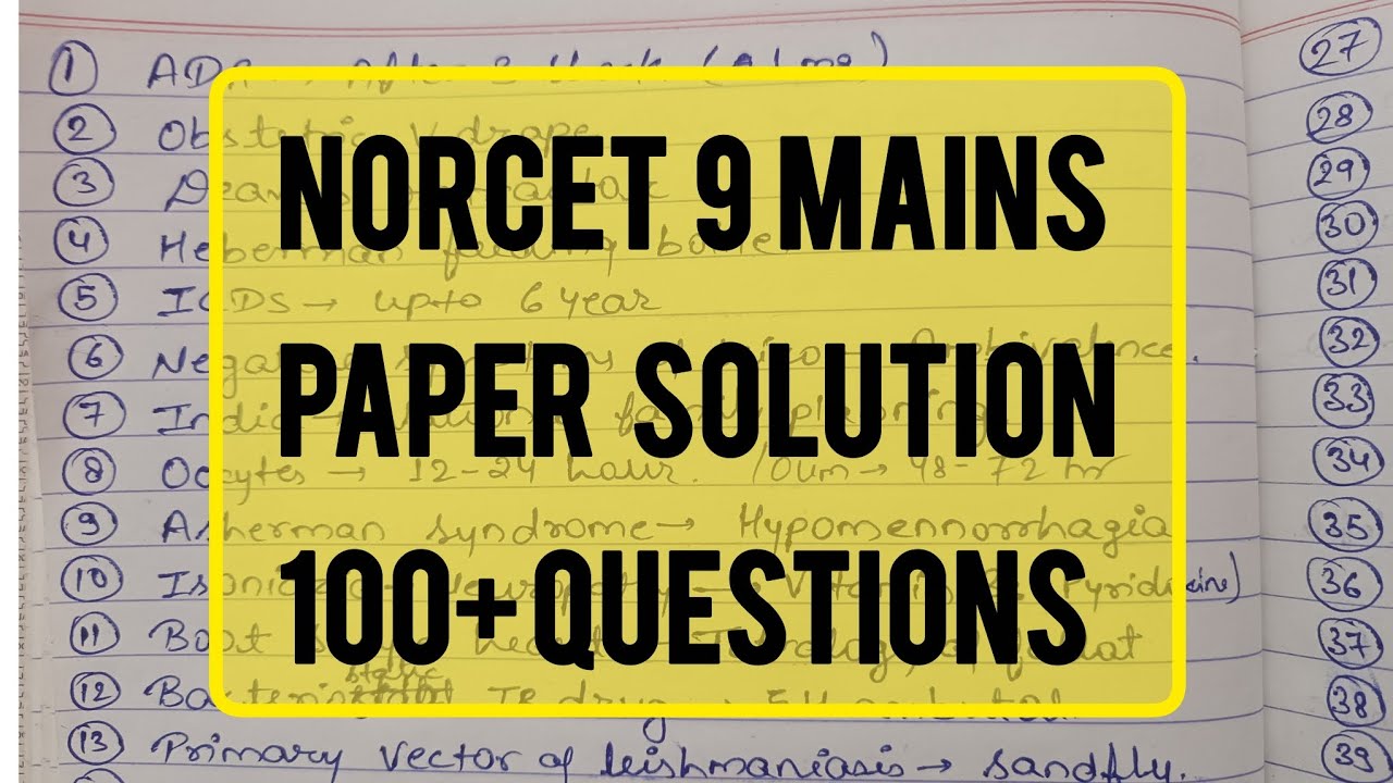 Norcet 9 mains paper solution@AIIMSDELHI-001 #nursingexam #norcetmcq #nursingofficeronline 