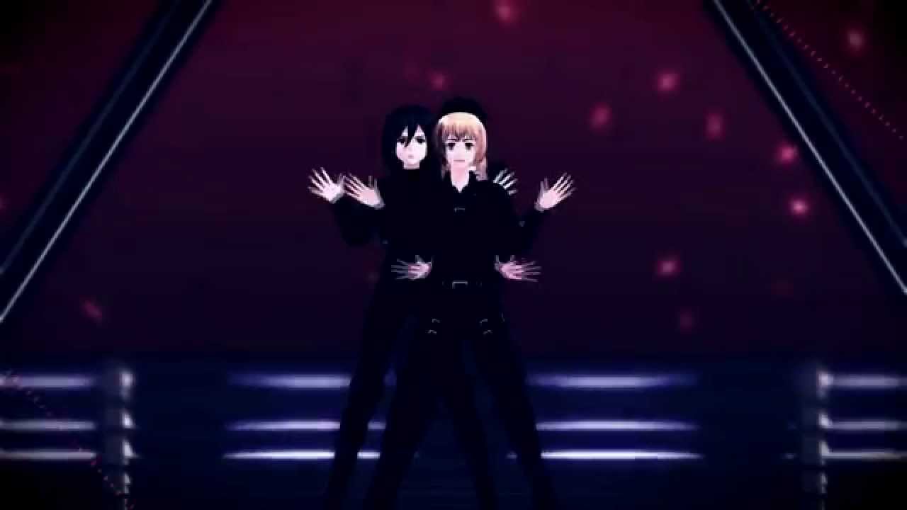 【MMD】 Shingeki no Kyojin - womanizer - Armin, Annie, Eren, Mikasa