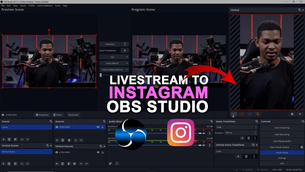 КАК ПРОВЕСТИ ПРЯМУЮ ТРАНСЛЯЦИЮ В INSTAGRAM С ПОМОЩЬЮ OBS STUDIO