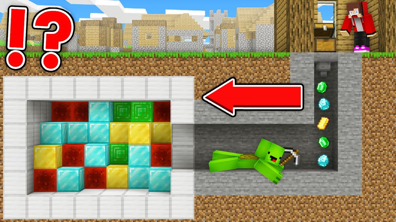 How Mikey Trolled JJ with SECRET Base in Minecraft? - Maizen