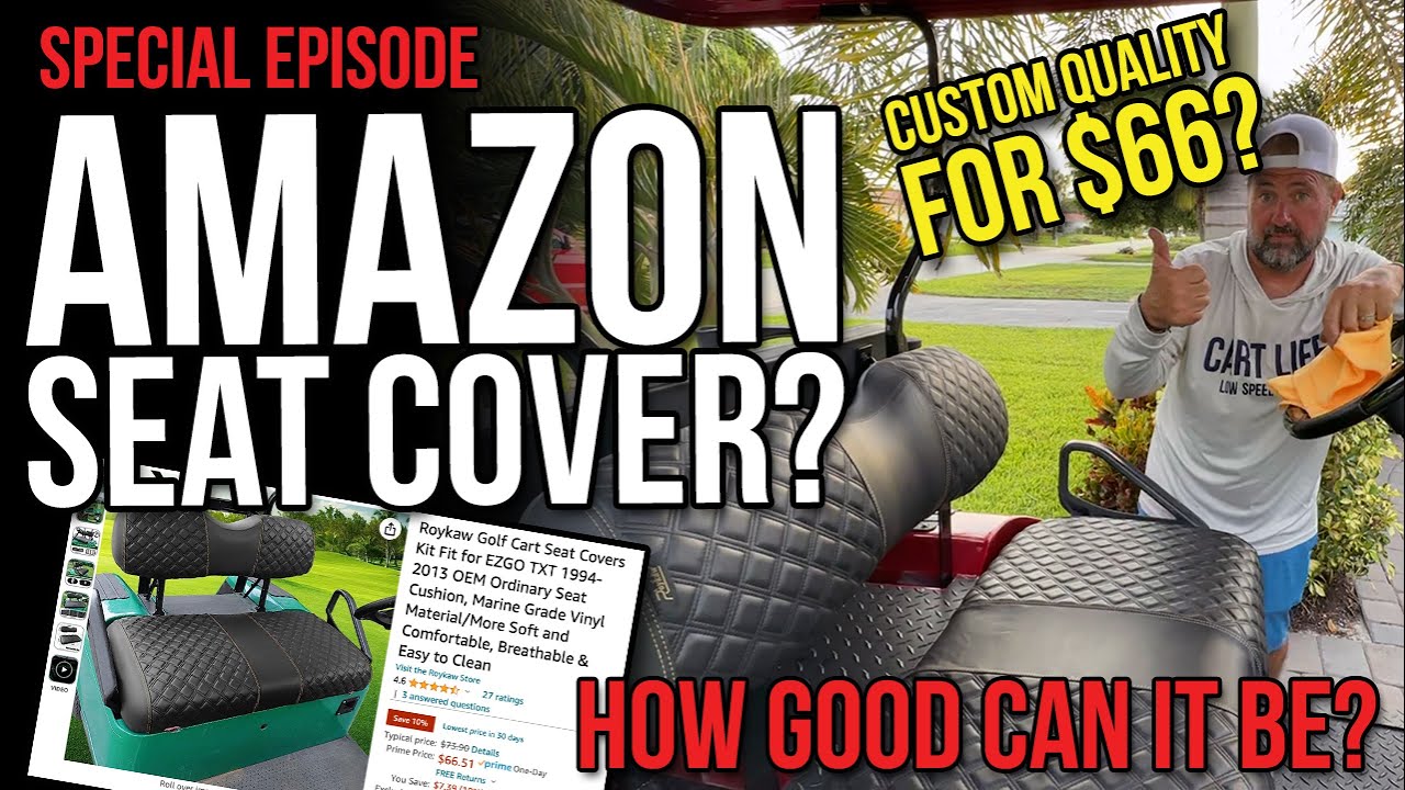 Product Install and Review - Roykaw Seat Cover for EZGO TXT from Amazon - How can this only be $66??