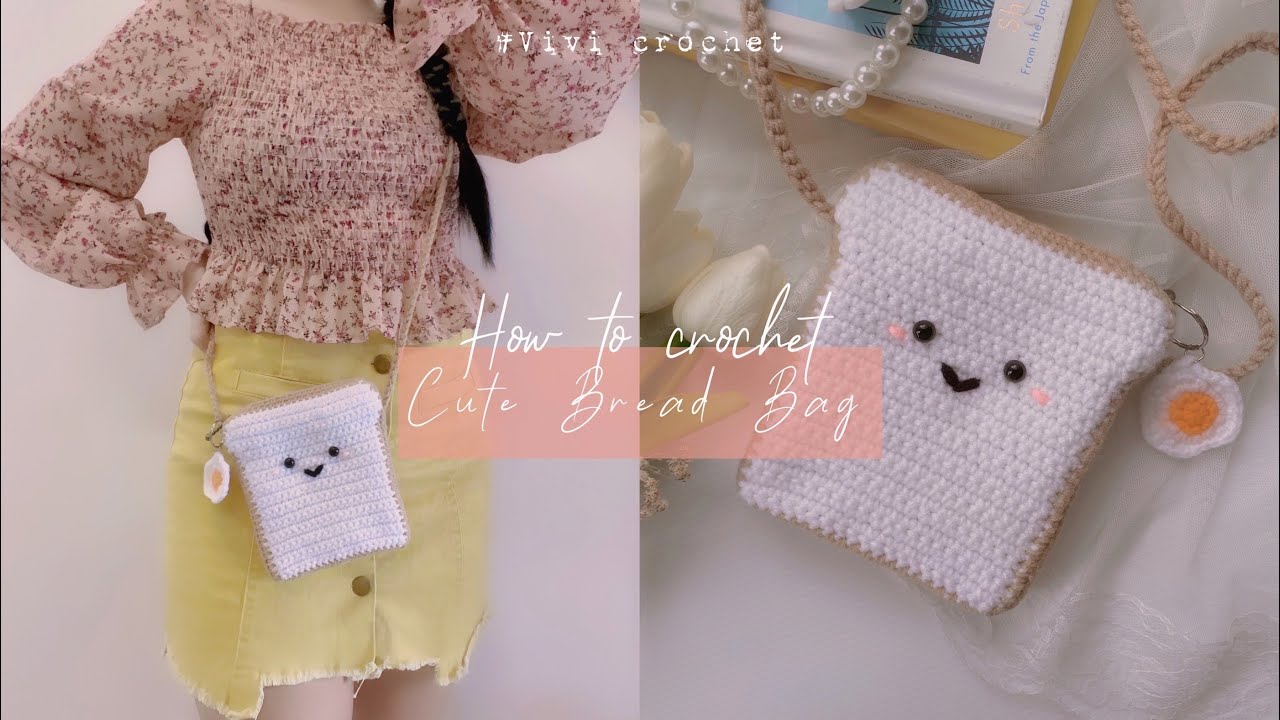 🍞 How to crochet Cute Bread Bag | Beginner Friendly Crochet tutorial 🍞