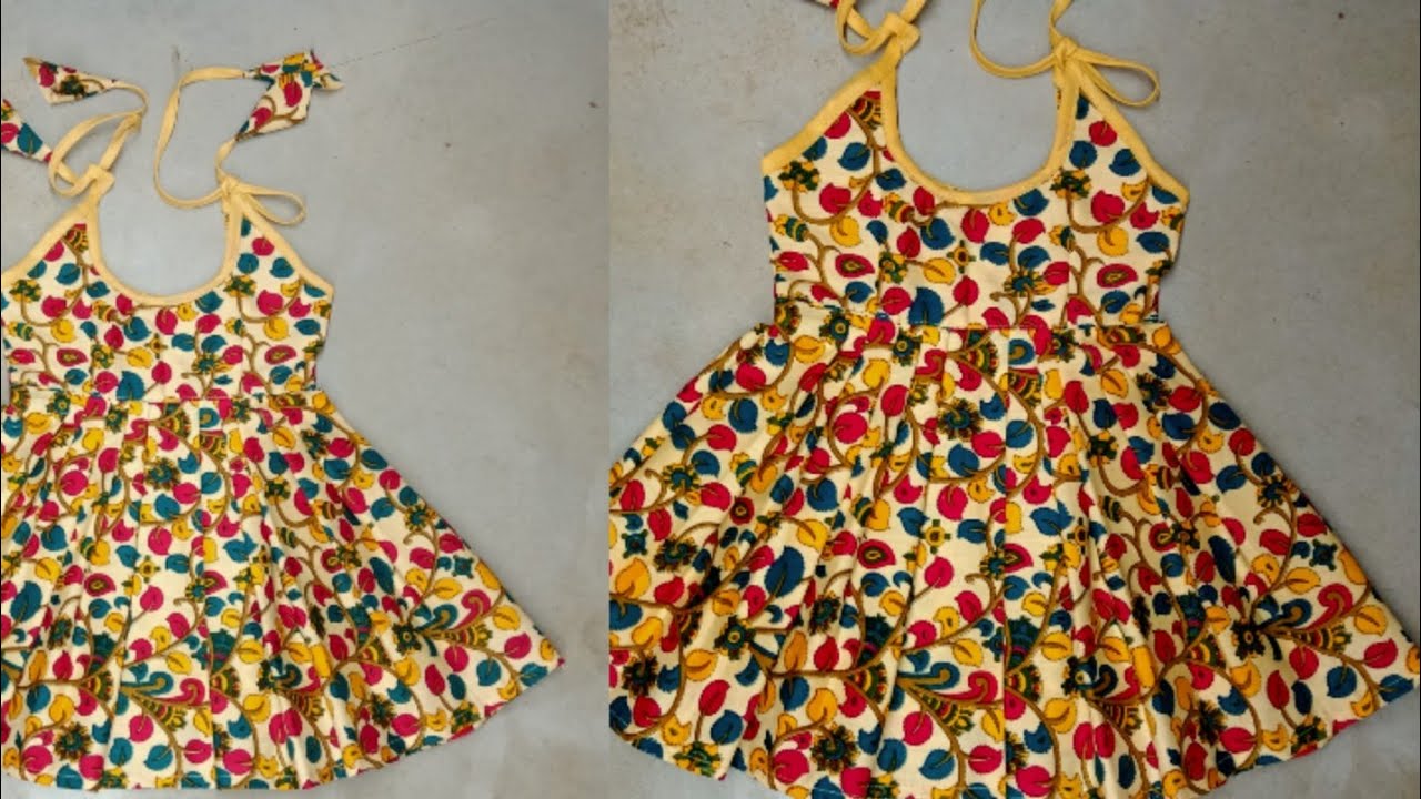 6 month old baby frock cutting & stitching/Beautiful frill design baby frock/Frock for girls/ladies