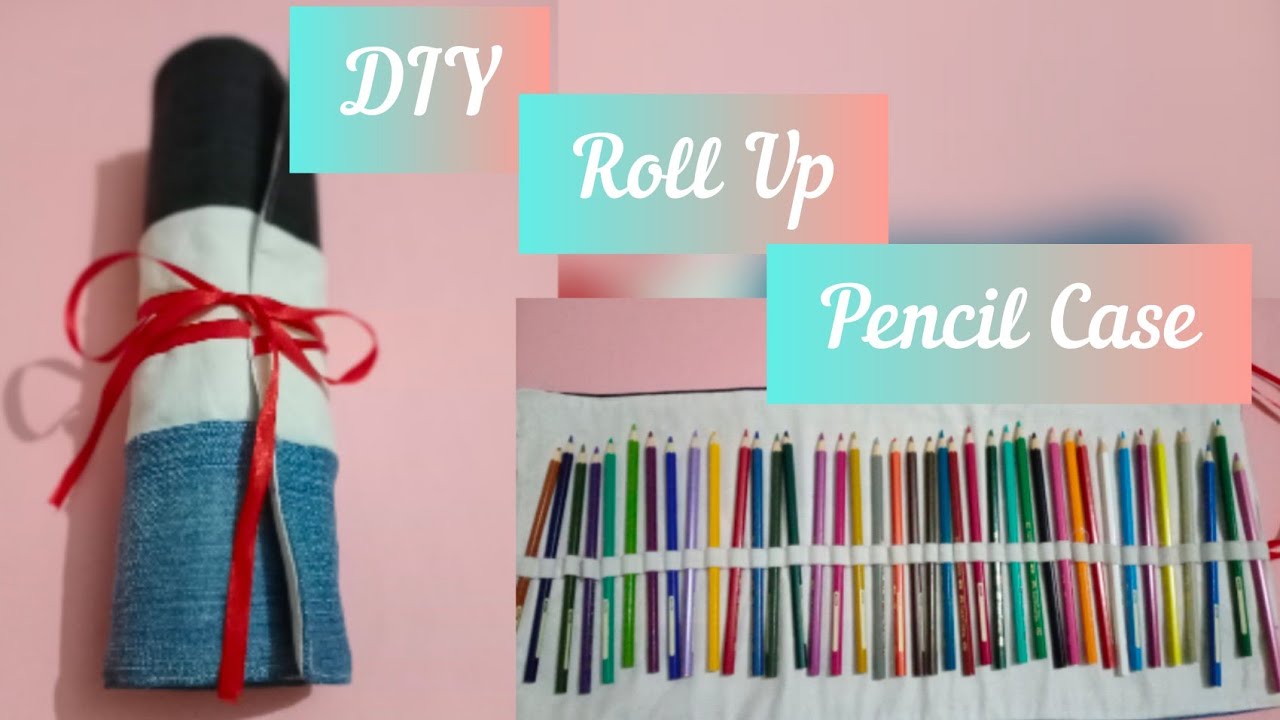 DIY Roll Up Pencil Case with Old Jeans ||How to make Pencils Roll up case with old jeans
