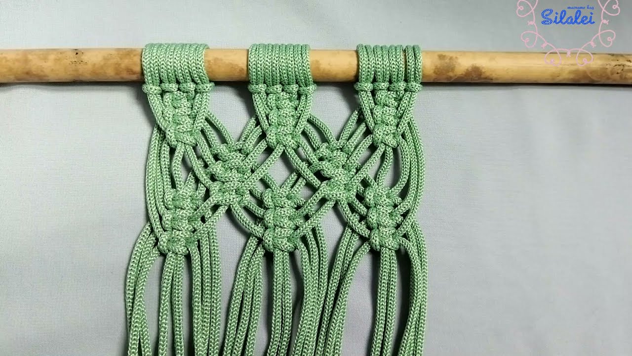 EASY MACRAME KNOT AND PATTERN - Macrame Tutorial - Tutorial Tali Kur - #basicmacrame #8