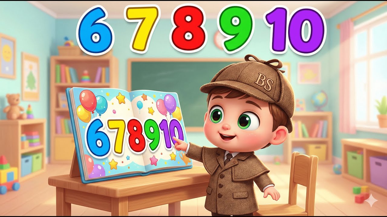 Baby Sherlock Learns Numbers 6 to 10 🔢 | Kids Learning Story | Episode 16