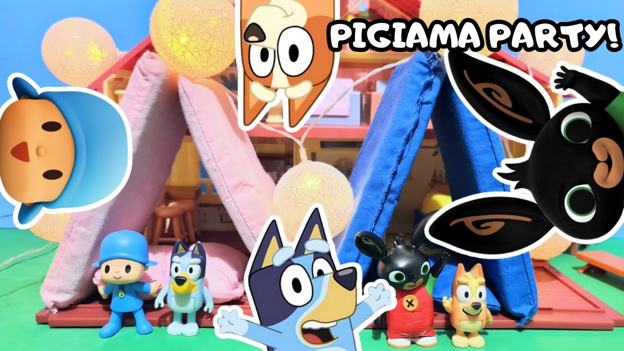 POCOYO BING BLUEY e BINGO fanno un PIGIAMA PARTY!