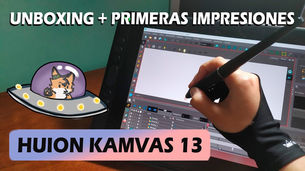 Unboxing HUION KAMVAS 13 + Primeras Impresiones