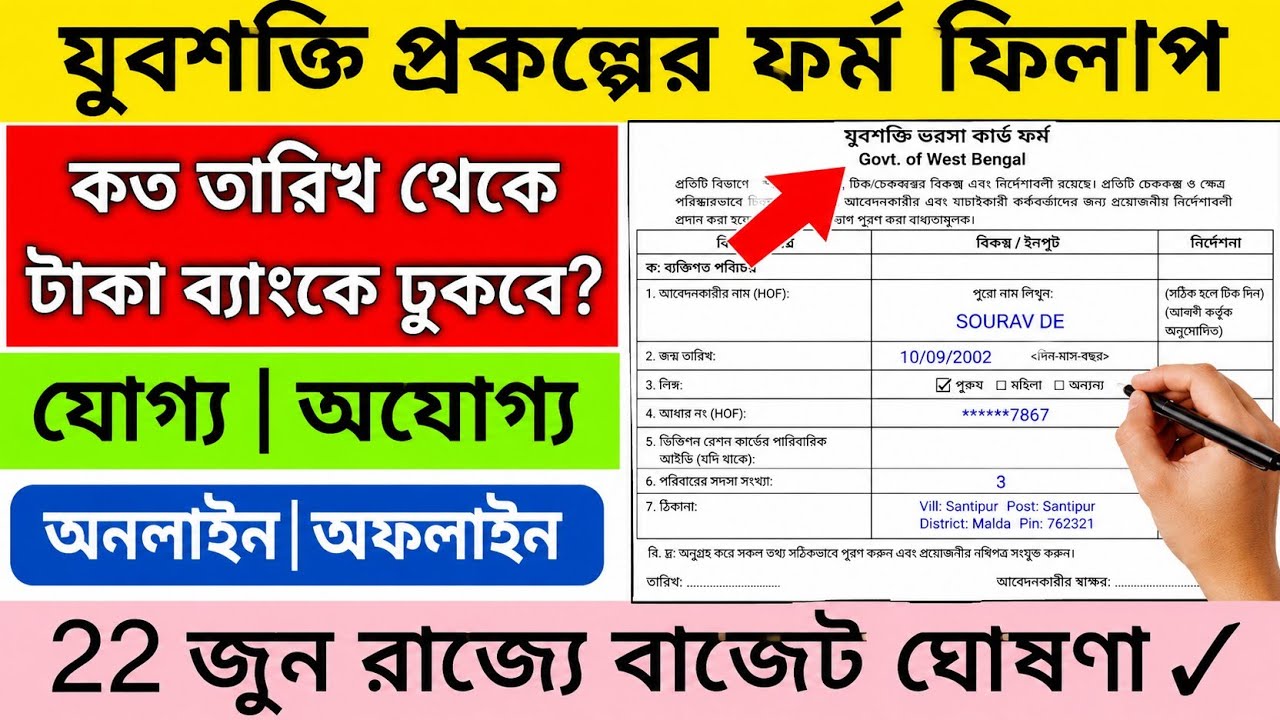 🔥যুবশক্তি প্রকল্পের form ফিলাপ  | Yubo Shakti form filup 2026 | Yubo Shakti | Annapurna yojona form