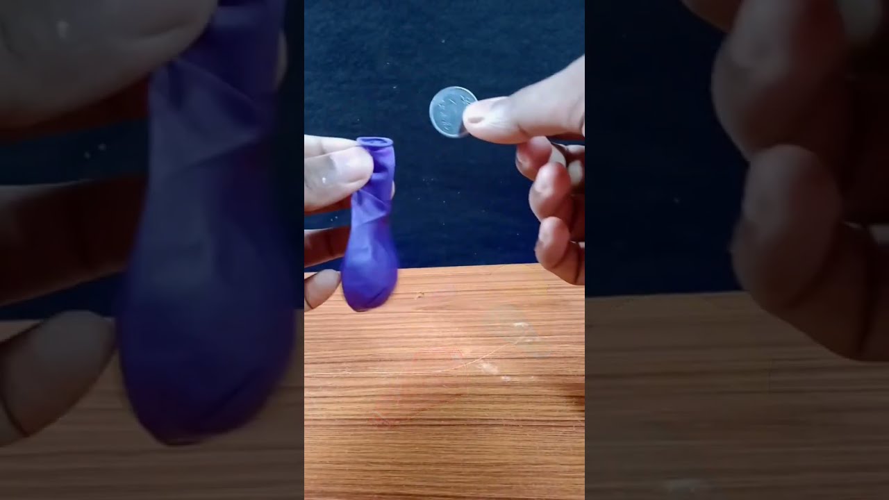 Balloon Experiment With Coin | Balloon Hacks | #shorts #experiment #trending