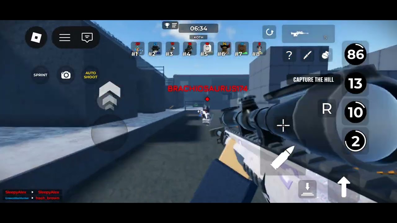 Playing Gunfight Arena On Roblox