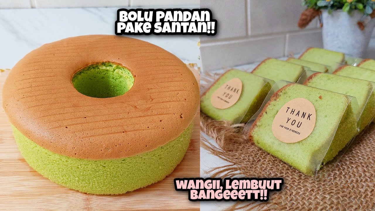 4 TELUR BISA BIKIN BOLU PANDAN PAKE SANTAN YG LEMBUUT, SUPER MOIST, ENAK BGT!!