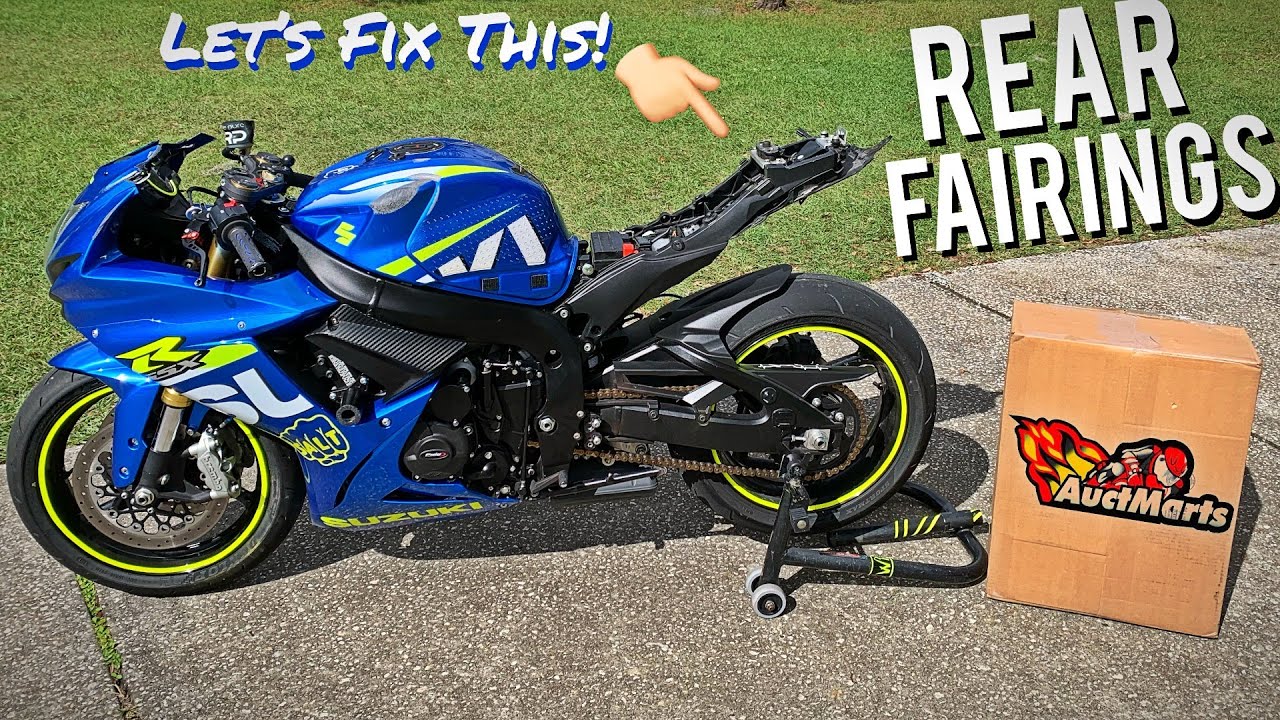 Установка задних обтекателей! — Восстановление разбитого GSXR, часть 2