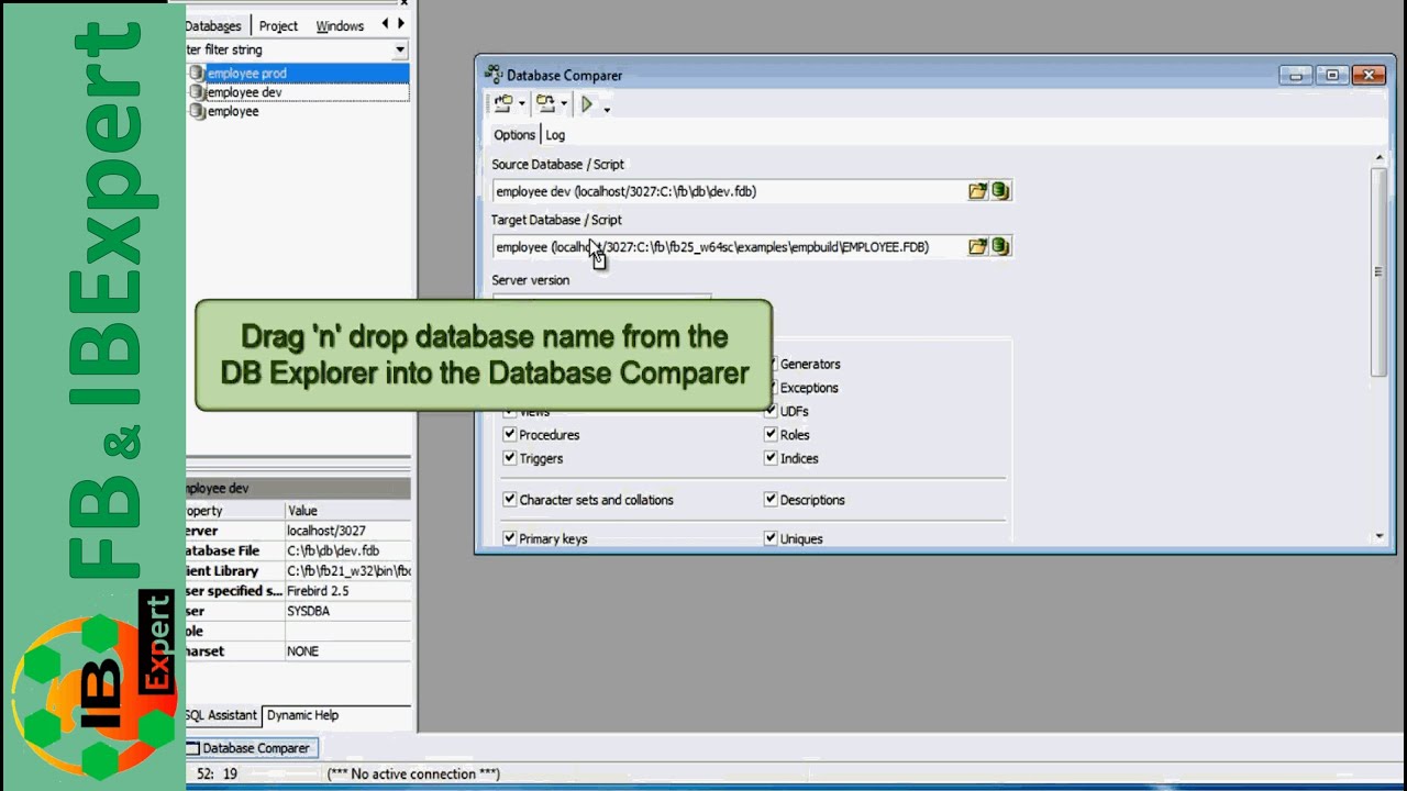 Tutorial 6: IBExpert Database Comparer
