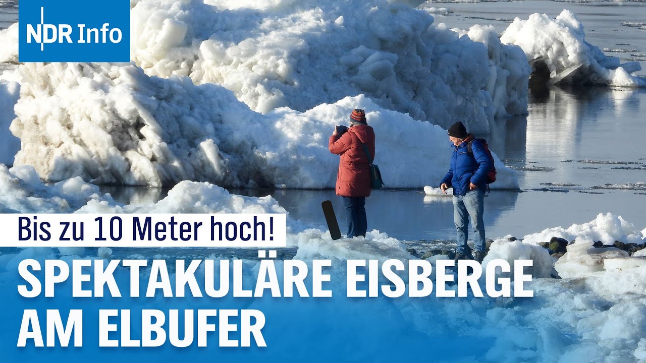 Eisberge an der Elbe: Seltenes Naturschauspiel bei Geesthacht | NDR Info