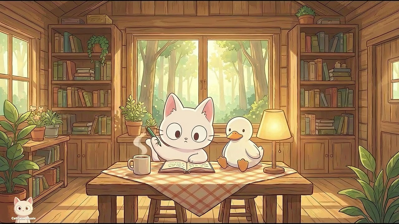 Lofi Piano Music for Study and Work - Relax with My Cat - Beats to relax/study