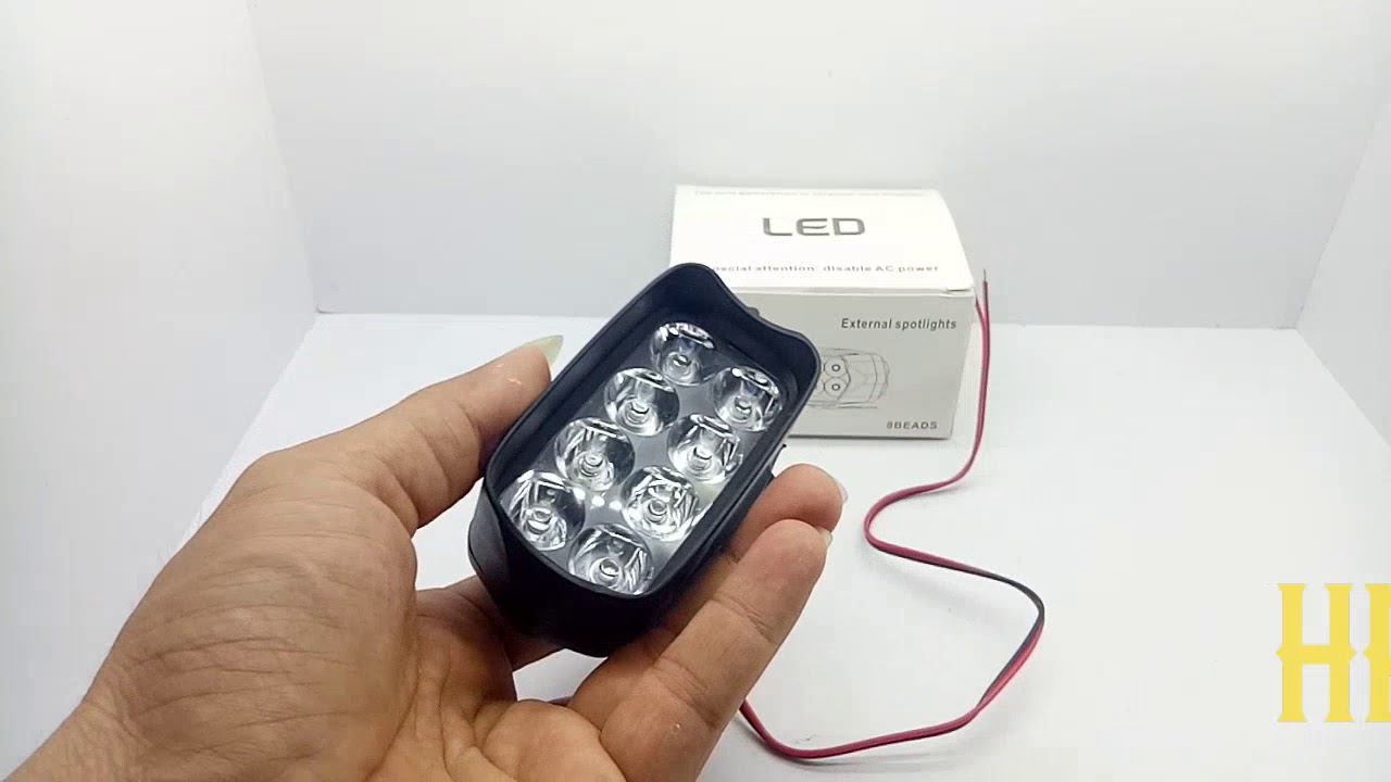 Lampu LED Bar Tembak Sorot CREE Motor Mobil 8 Titik Mata Dua Susun 8Watt 8 Watt 8W