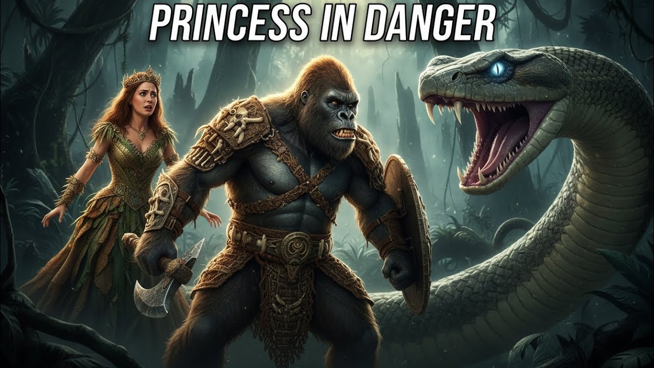 King Kong vs Titanoboa | 👸Princess Rescue From the Deadliest Jungle Predator 
