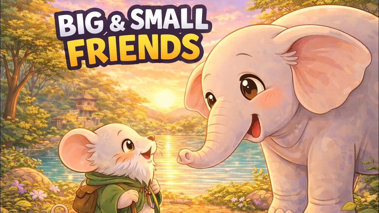 🐁🐘 Big & Small Friends | Panchatantra Story | Bedtime Stories for Kids | English Stories | Moral Lok