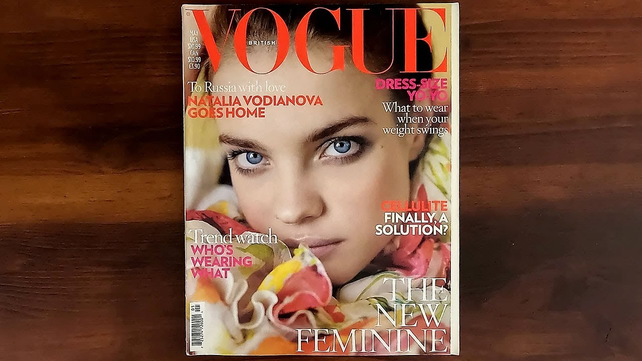 British Vogue May 2008 Natalia Vodianova in Russia, Vanessa Redgrave | ASMR Magazine Flip Through