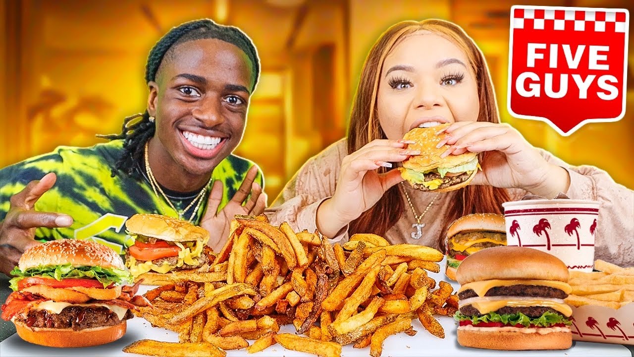 У Джалина проблемы с болью | FIVE GUYS MUKBANG