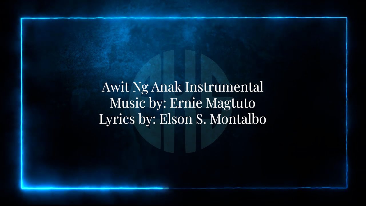 AWIT NG ANAK PIANO INSTRUMENTAL