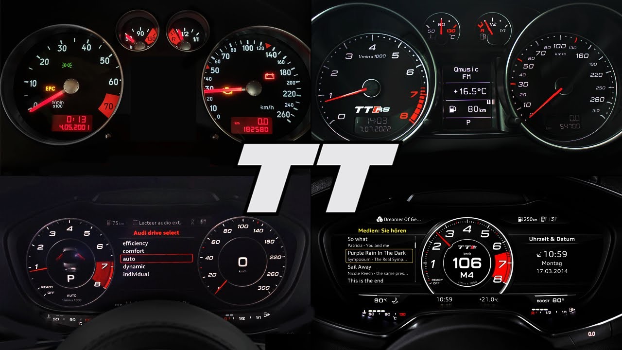 Audi TT - ACCELERATION Battle - (mk1 vs mk2 vs mk3)