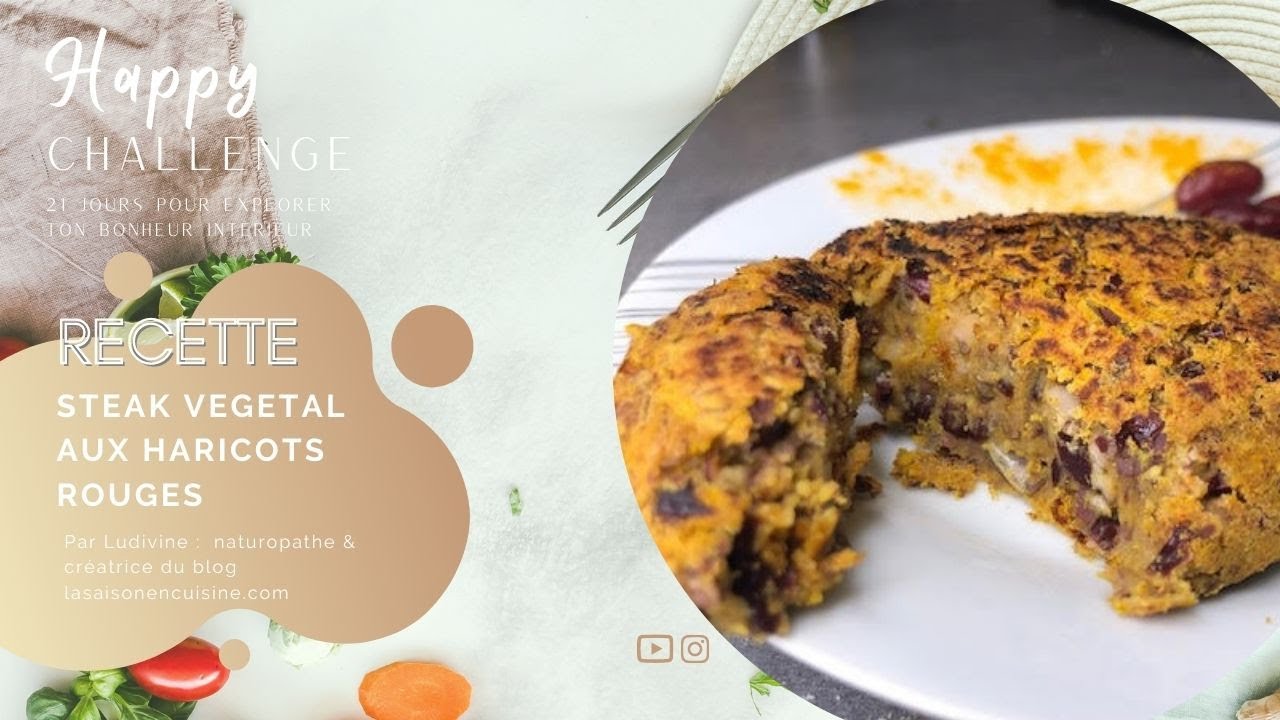 RECETTE STEAK VEGETAL AUX HARICOTS ROUGES - Par Ludivine, naturopathe