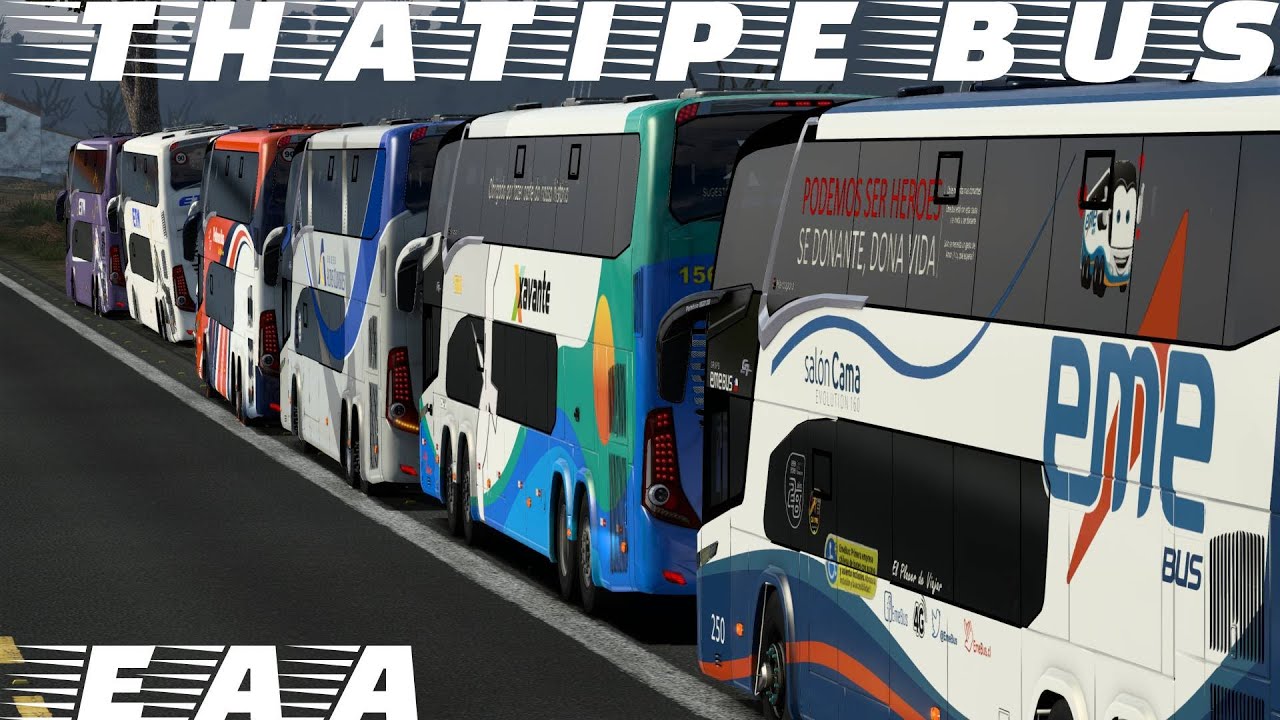 CONVOY DE BUSES EN SCS - MOD DE BUSES ETS2