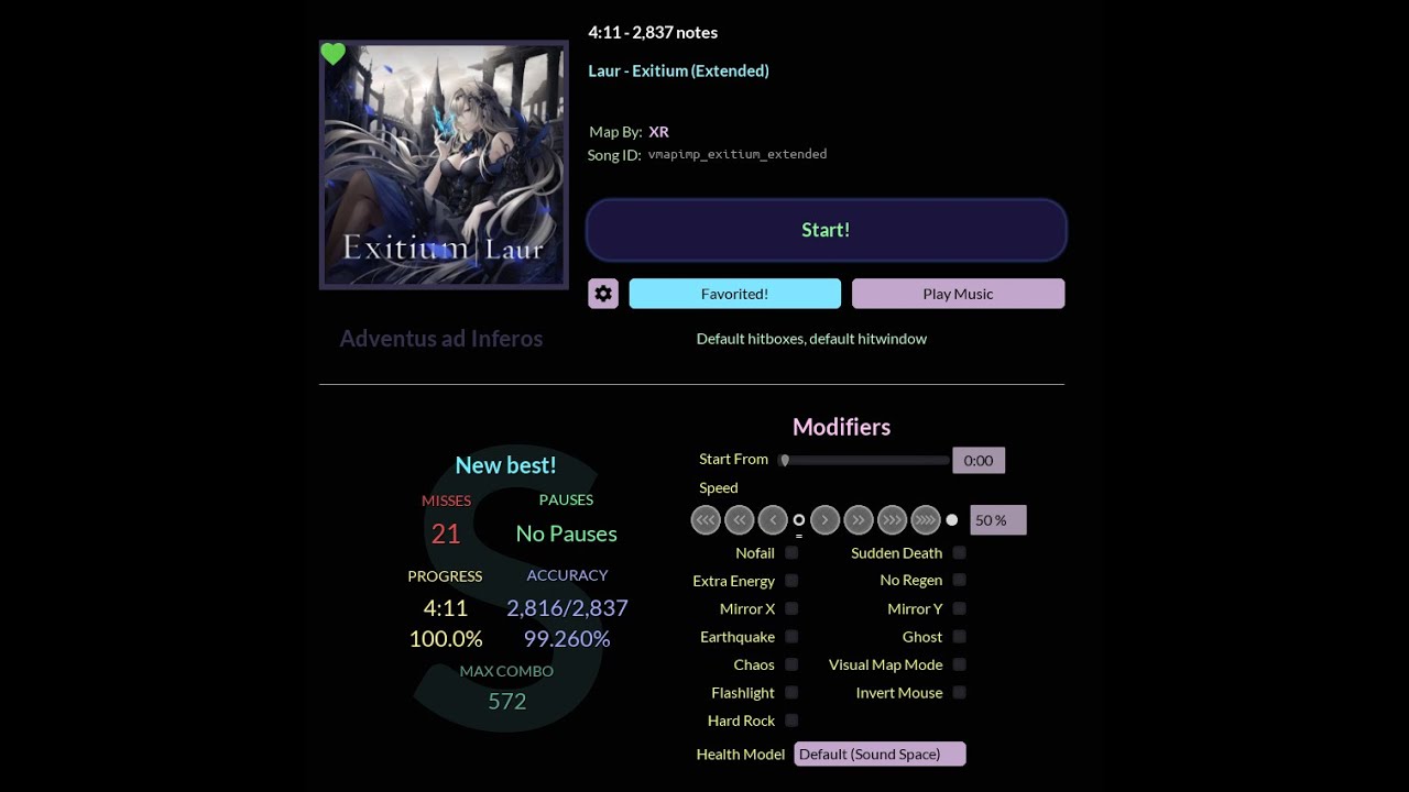 [Rhythia] Laur - Exitium (Extended) [Map Showcase] [99.26%]