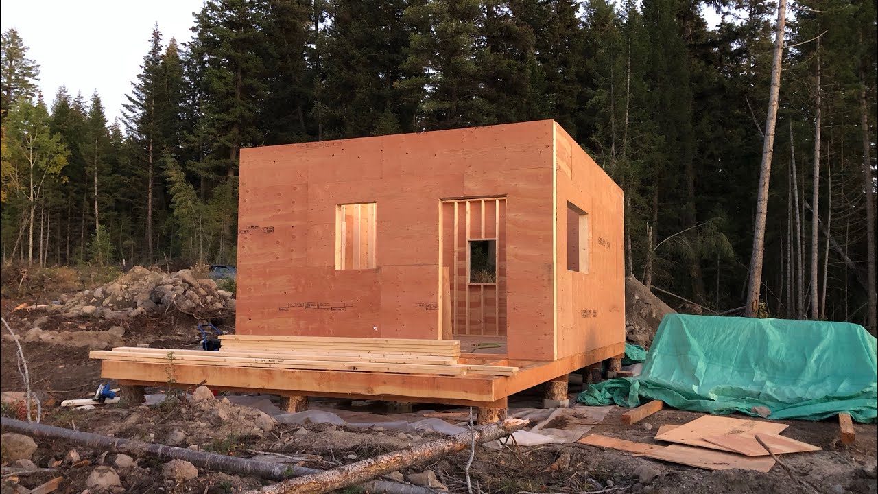 Walls day on the Off Grid Cabin!
