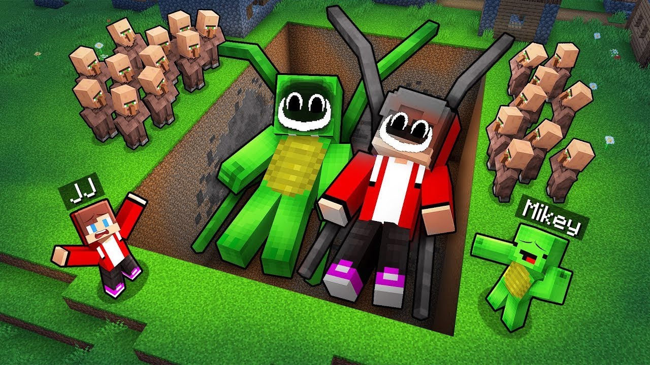 Mikey and JJ Found Spiders In Minecraft (Maizen)