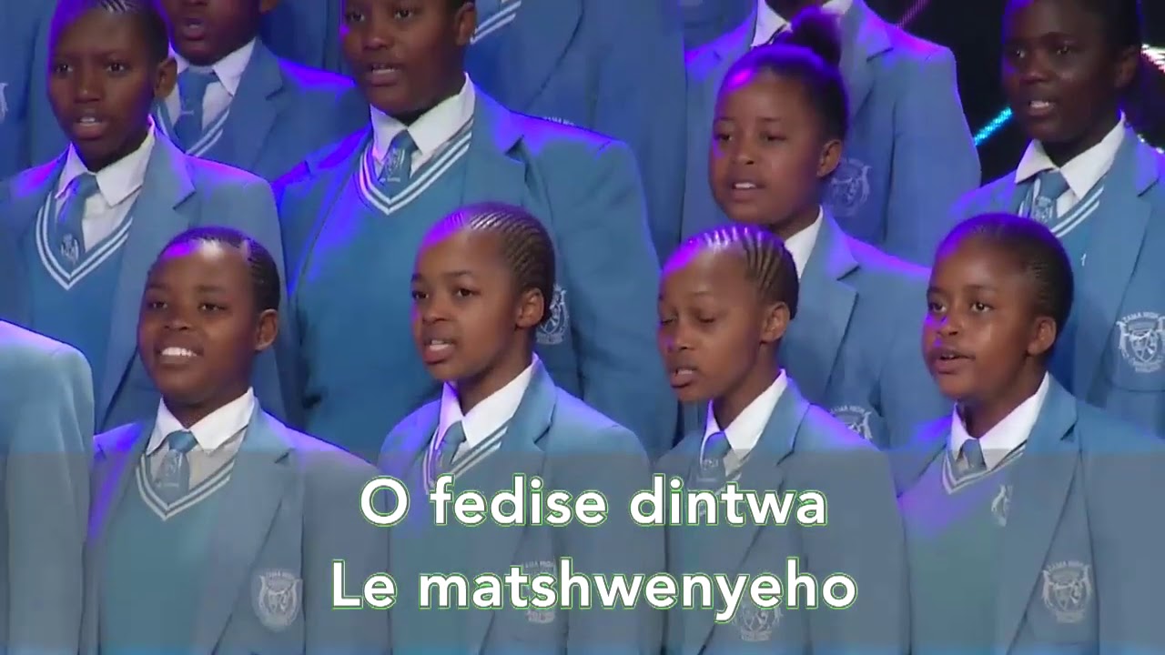 Zama High School sings the South African National Anthem