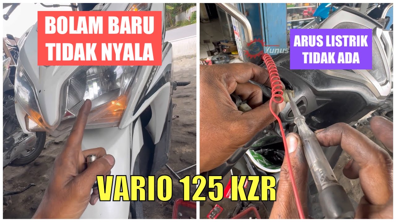 Penyebab lampu depan vario 125 old mati, diganti baru tidak nyala. Ternyata sepele..!!