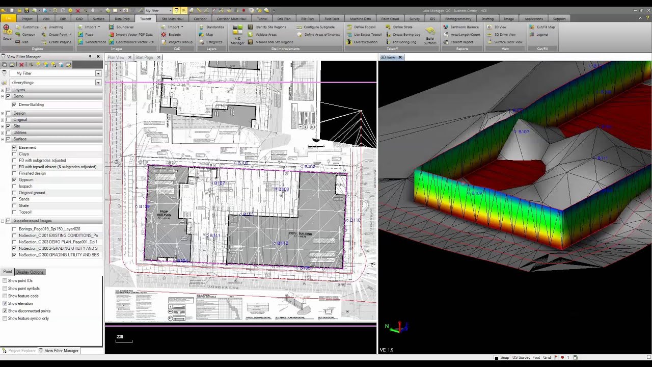 Trimble Business Center-HCE: Report Earthwork to Calculate Volumes