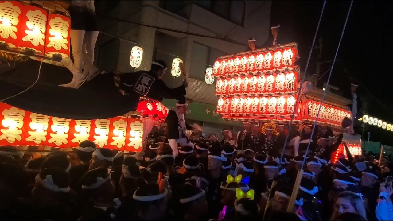 令和７年１０月４日　鳳地区だんじり祭　連合曳き　南進　踏切　石橋　富木　上　長承寺　野代　北王子　新在家　野田