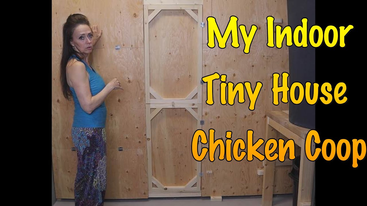 My Indoor Tiny House Chicken Coop - Urban Style -Raising Chickens Inside My House!!