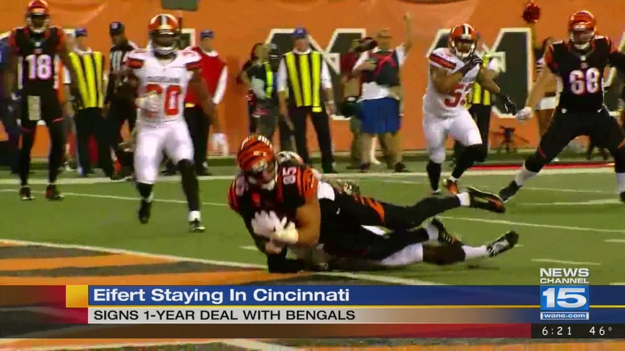 Tyler Eifert signs 1-year deal to stay with Bengals
