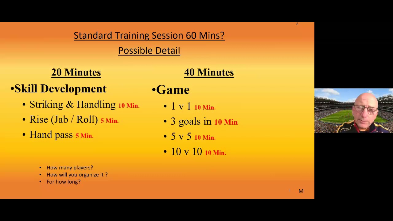 Ideas for coaching hurling/camogie with children after lockdown.