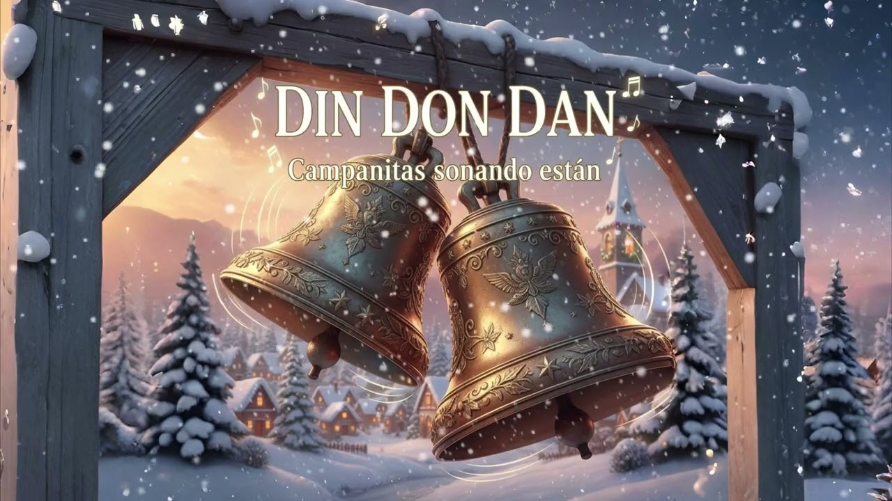 Din Don Dan – Las Campanitas Sonando Están 🔔 Música de Navidad 2025 | Canción Navideña
