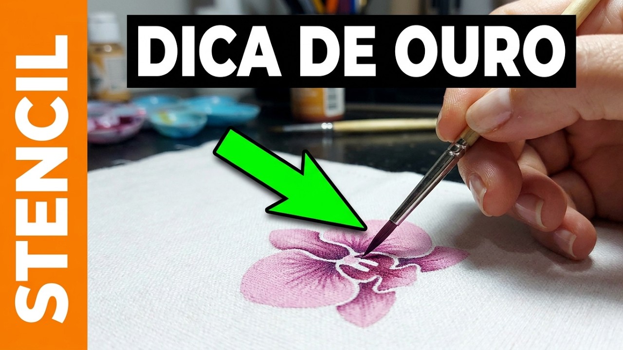 COMO PINTAR STENCIL DE ORQUÍDEAS! NEM PARECE STENCIL !!
