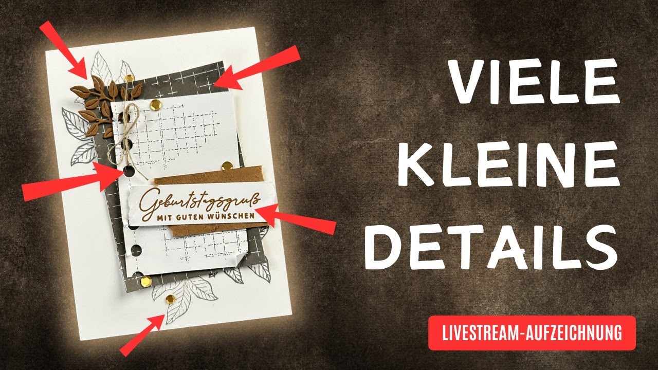 Geburtstagskarte mit vielen Details und dem Set Naturbotschaften von Stampin’ Up!