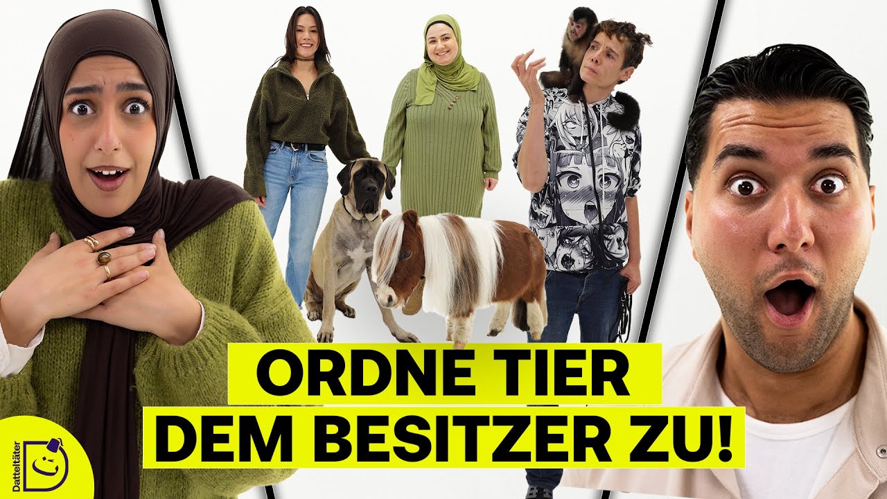 Ordne die Haustiere den Besitzer*innen zu!