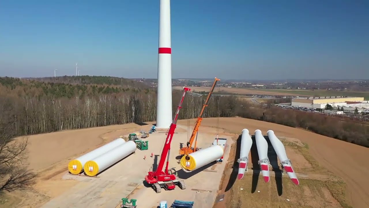 Bau des Windparks Mosel