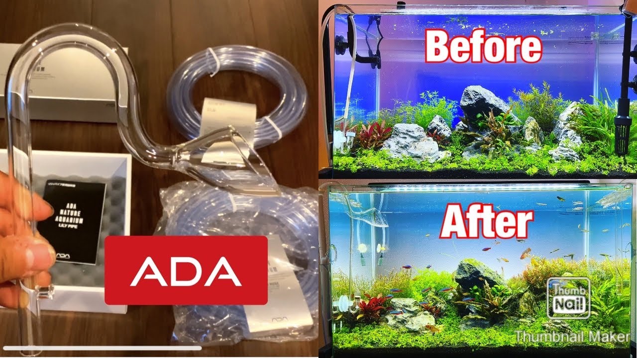 60cm水草レイアウト水槽　ADAリリーパイプ取り付け! 水槽がスッキリ見える