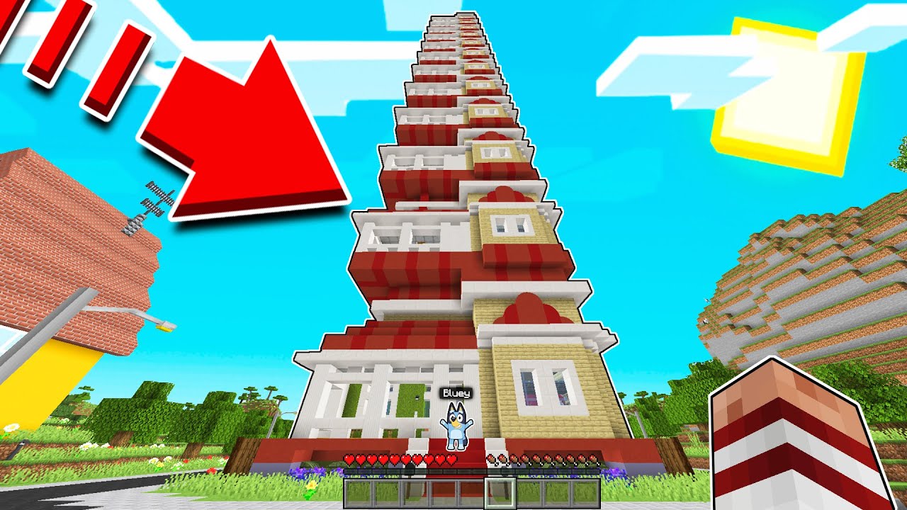LA CASA DE BLUEY ES LA MÁS ALTA EN MINECRAFT